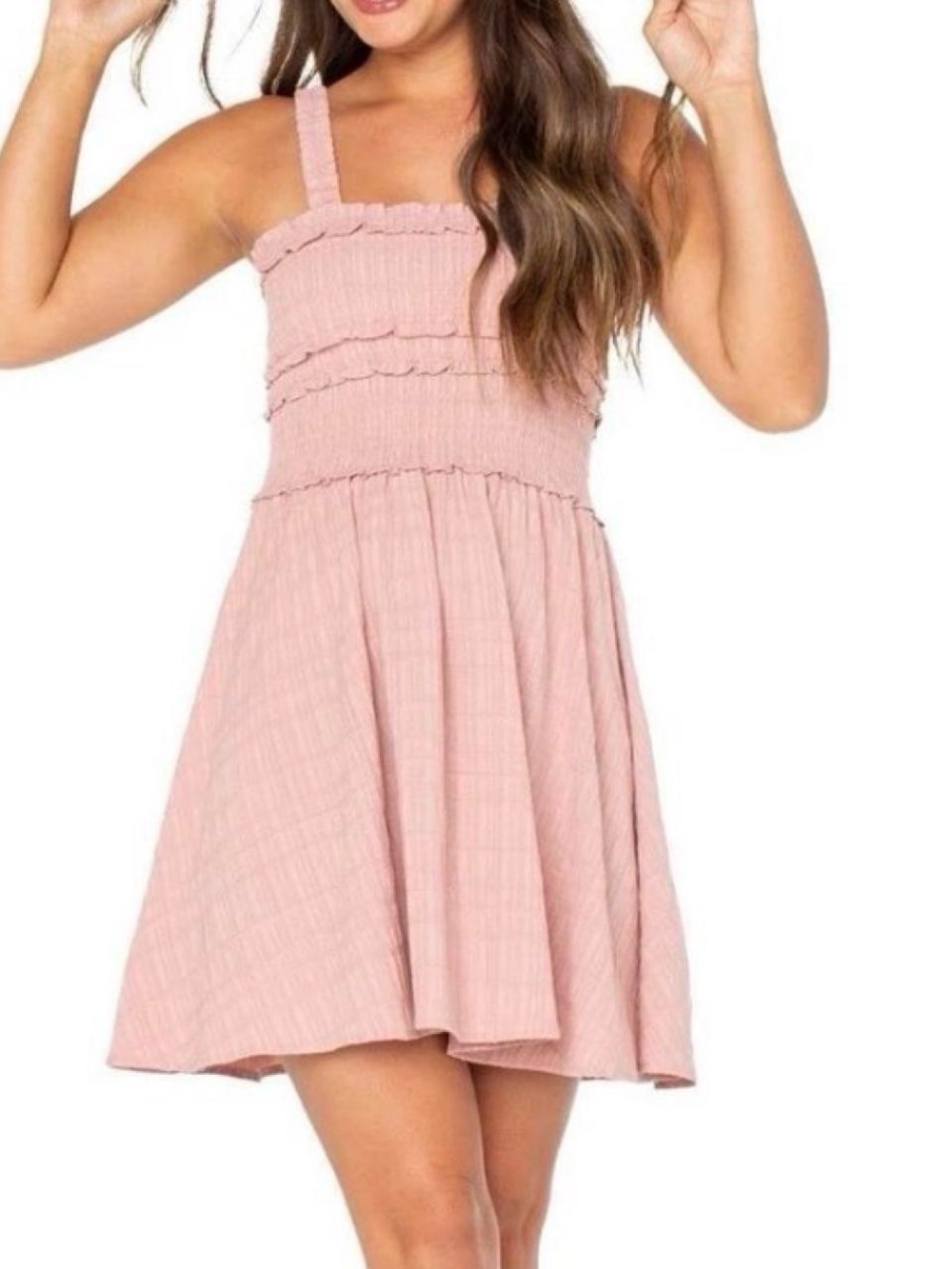 Girls Celebrity Pink Light Pink Smocked Sundress Juniors XXL